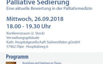 Plakat zur Veranstaltung "Palliative Sedierung"