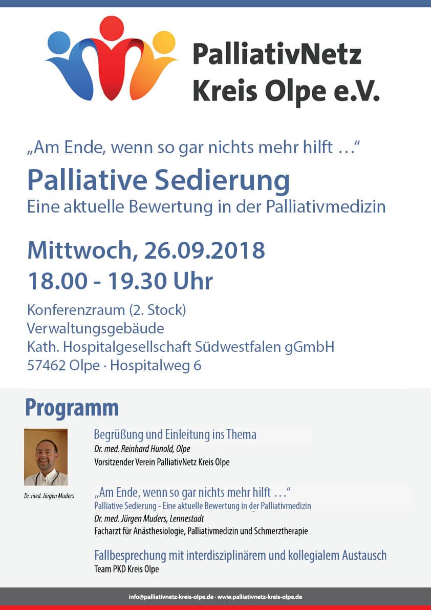 Plakat "Palliative Sedierung"